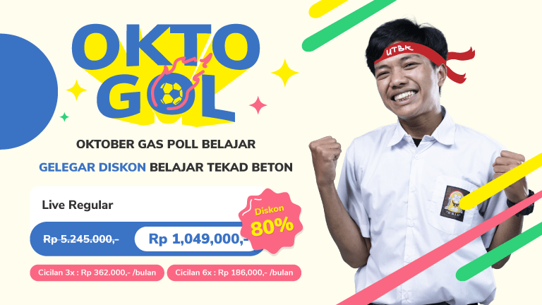 Promo Oktober Gas Poll - Gelegar Diskon Paket Live Class dan Persiapan UTBK