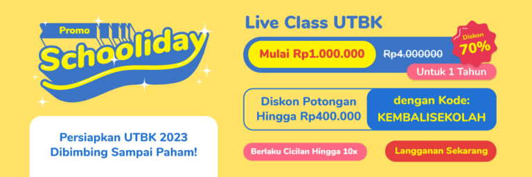 Live Class Bimbel Online Persiapan UTBK 2023